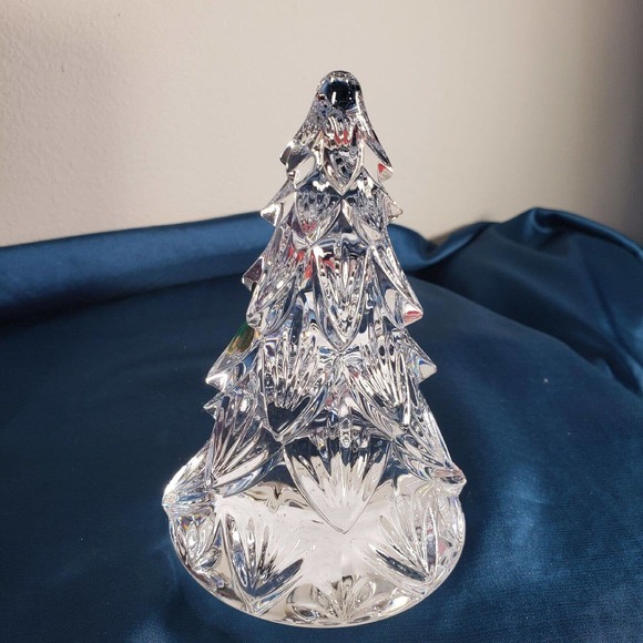 Waterford Crystal Christmas Tree Solid Sculpture Figurine With Box 10 cm - Picture 10 of 10